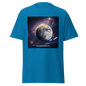 White unisex classic tee by Gildan 5000 featuring a comfortable fit and simple design, ideal for casual wear.