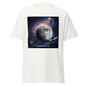 White unisex classic T-shirt by Gildan 5000 featuring a simple, comfortable design and crew neckline.