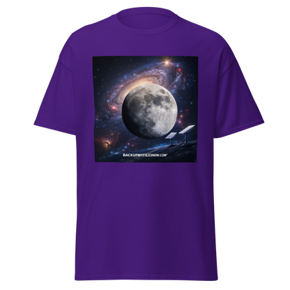 White unisex classic T-shirt by Gildan 5000, featuring a comfortable fit and casual style, from BACKUPMYFILESNOW.COM®.