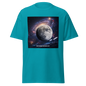 White unisex classic tee by Gildan 5000, featuring a simple, comfortable design perfect for everyday wear.