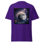 White unisex classic tee by Gildan 5000, featuring a comfortable fit and simple design, perfect for casual wear.