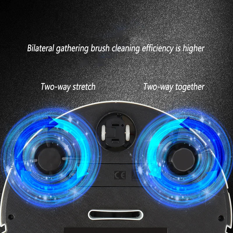 White automatic robot vacuum cleaner from BackupMyFilesNow.com, featuring smart dry and wet cleaning for home use.