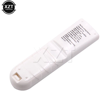 White smart remote control for TV, universal multi-functional controller with ergonomic design for television use.