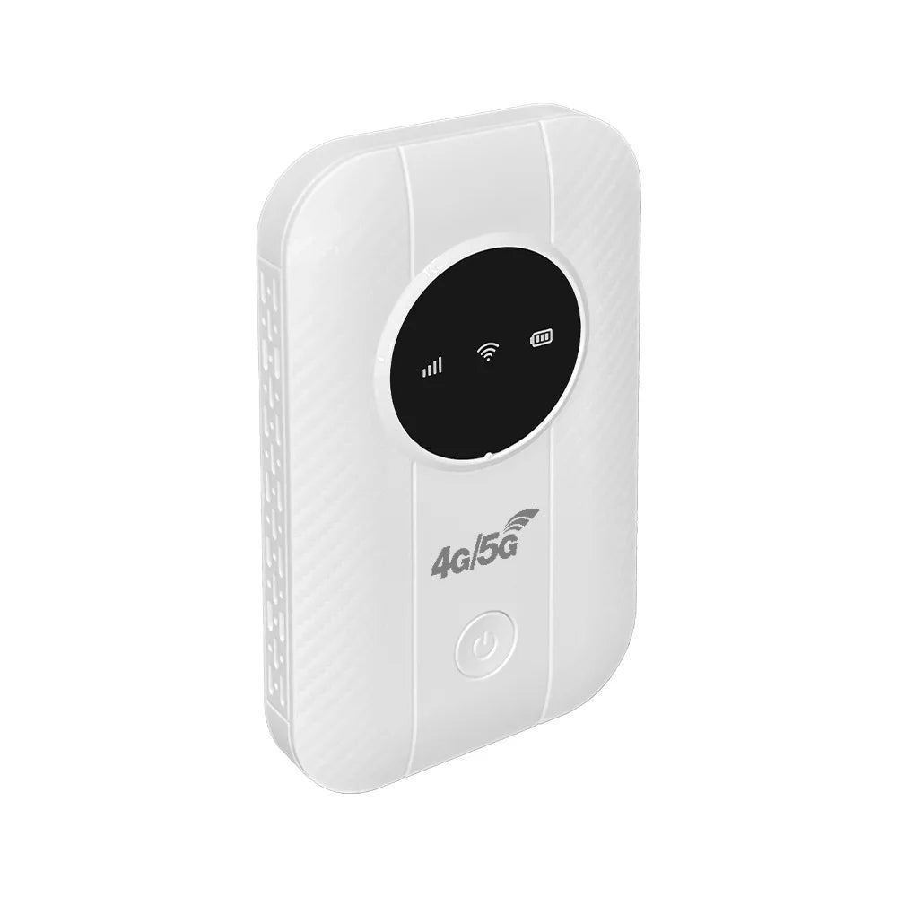 White BACKUPMYFILESNOW.COM Novel WiFi Link Free Router for unlimited satellite internet, high-speed smart router requiring a SIM card.