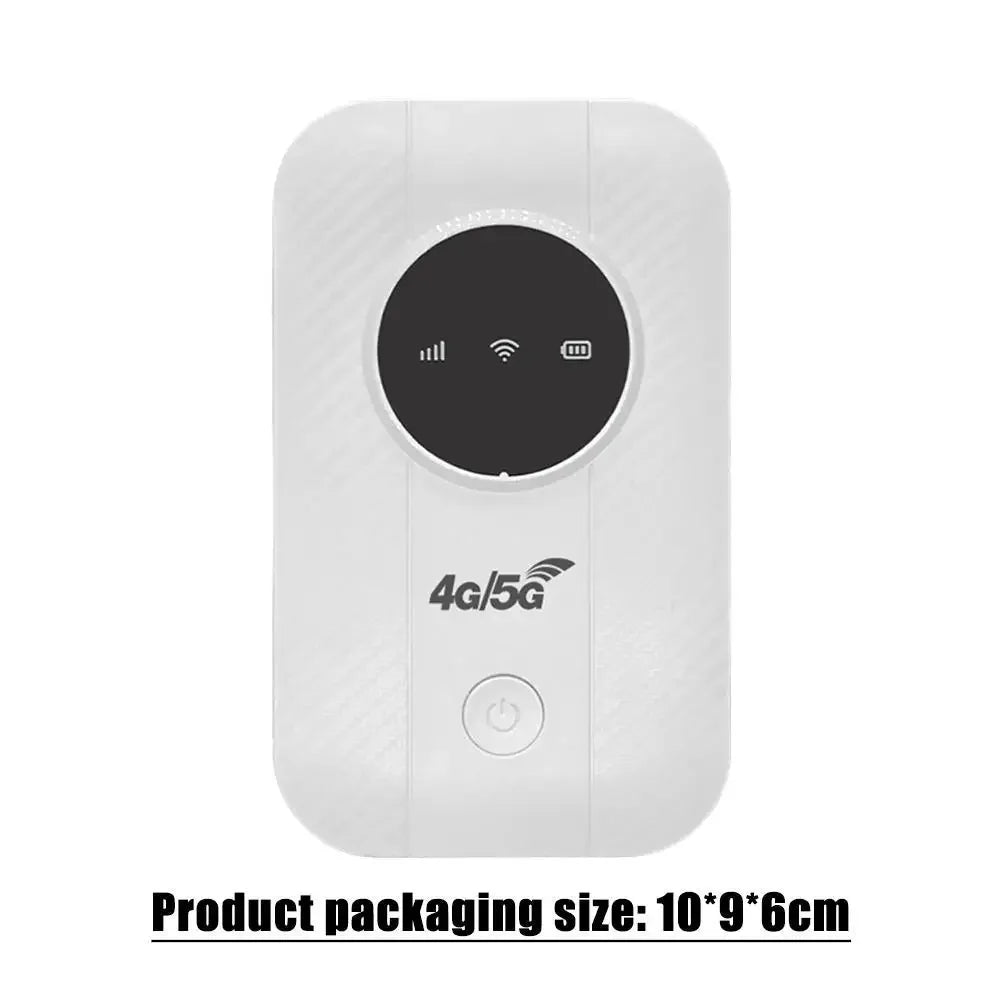 White BACKUPMYFILESNOW.COM Novel WiFi Link Free Router for satellite internet, high-speed smart router requiring a SIM card for connectivity.
