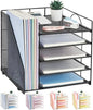 White paper file holder from BackupMyFilesNow.com, multi-layer desktop document organizer and archive storage box.