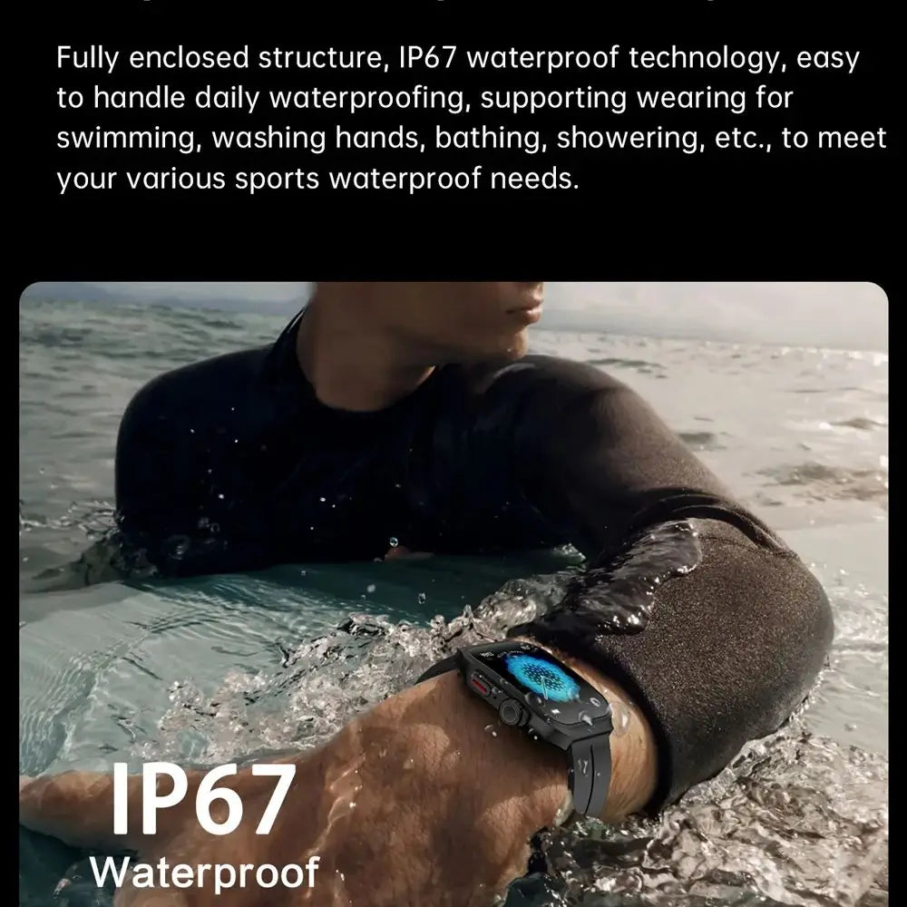 White BackupMyFilesNow.com smart watch with 2.01" curved AMOLED screen, 120+ sports modes, flexible 3D design, and long battery life.