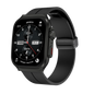 White BackupMyFilesNow.com smart watch with 2.01-inch curved AMOLED screen, flexible design, 120+ sports modes, long battery life