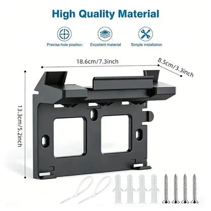 White Starlink Gen3 router wall mount and power supply mounting kit for Starlink V3 Standard and Gen3 High Performance, by BACKUPMYFILESNOW.COM®