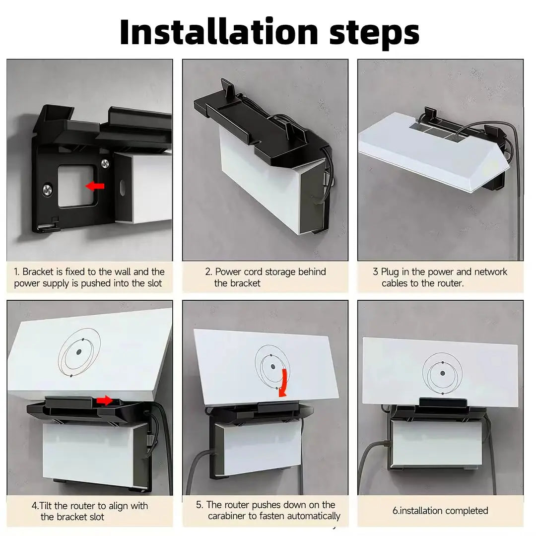 White Starlink Gen3 router wall mount and power supply mounting kit for Starlink V3 Standard and Gen3 High Performance.