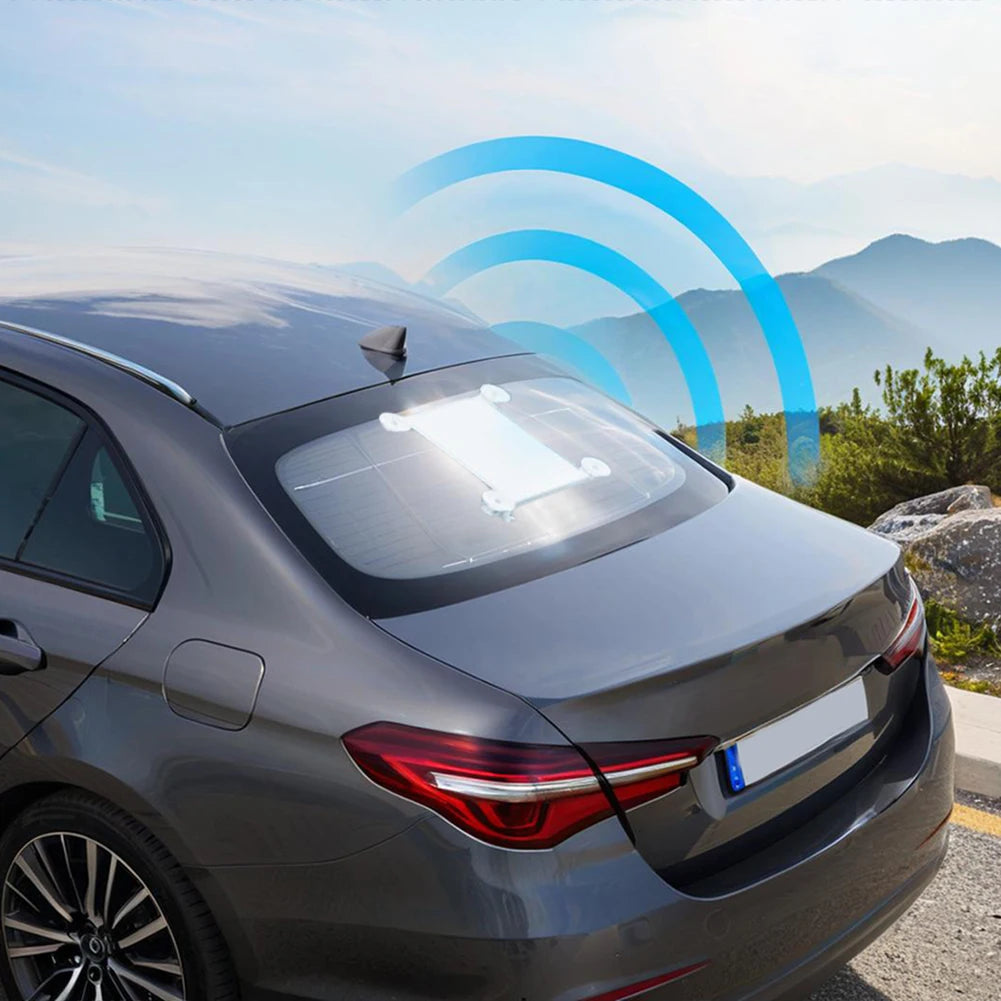 Starlink Mini Car Mount Kit with suction cup bracket, adjustable satellite mount for vehicle sunroof or dashboard.