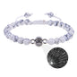 White turquoise Custom Photo Projection Bracelet by BackupMyFilesNow.com with engraved text in 100 languages.