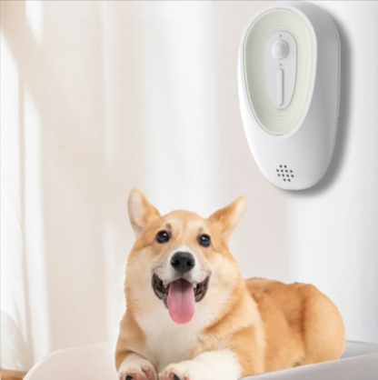 White USB Pet Odor Eliminator for litter boxes by BackupMyFilesNow.com, compact device to neutralize pet odors effectively.
