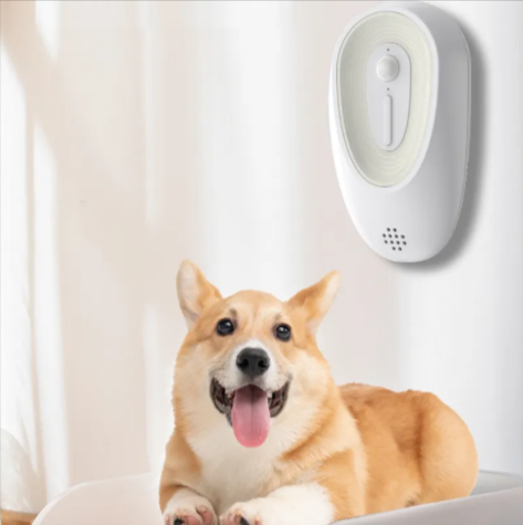 White USB Pet Odor Eliminator for litter boxes by BackupMyFilesNow.com, compact device to neutralize pet odors effectively.