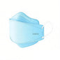 White V-face KN95 face masks with 4-layer design, disposable, protective gear, anti-dust, in independent packaging for men and women.