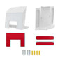 White metal wall mount storage holder kit for StarLink Gen3 V3 router, designed for wall and roof installation.