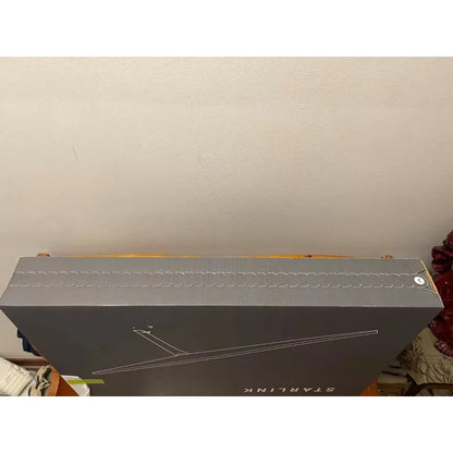White Starlink Internet Kit with fourth-generation mini satellite antenna and phased array technology, portable and for worldwide use.