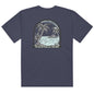 Men’s Island Time heavyweight T-shirt by BACKUPMYFILESNOW.COM® featuring tropical island graphic and casual fit.
