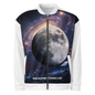 White all-over print unisex bomber jacket by BACKUPMYFILESNOW.COM®, featuring a stylish design and comfortable fit.