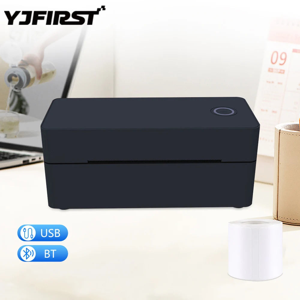 BackupMyFilesNow BT Mini Thermal Shipping Label Printer 4x6 for small business, USB connection, compatible with eBay, Shopify, UPS