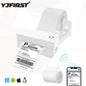 BackupMyFilesNow BT Mini Thermal Shipping Label Printer 4x6, white USB label printer for eBay, Shopify, UPS shipping.