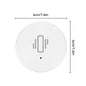 White Zigbee Smart Vibration Sensor from BackupMyFilesNow.com for real-time glass shock detection and remote security alerts.