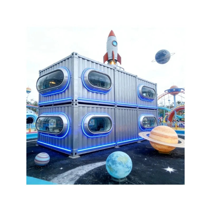 White 20ft or 40ft expandable mobile home with 2 to 5 bedrooms, foldable container house, prefab luxury villa by BACKUPMYFILESNOW.COM®.