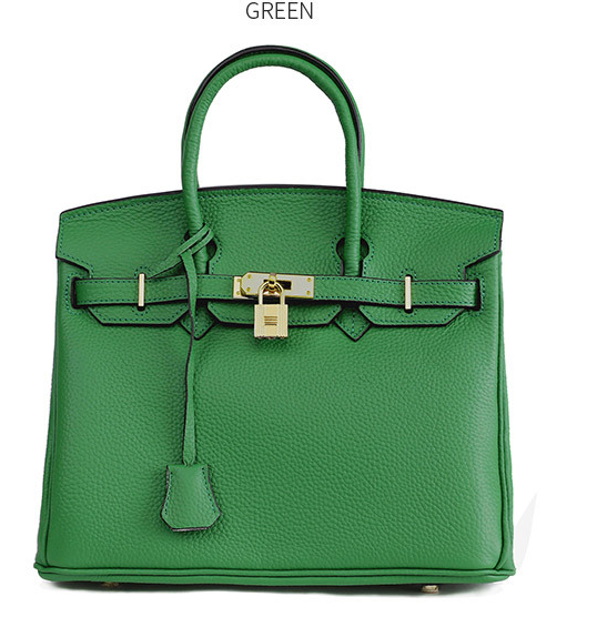 Platinum women's bag made from first layer cowhide leather, showcasing a sleek design with sturdy handles and premium finish.