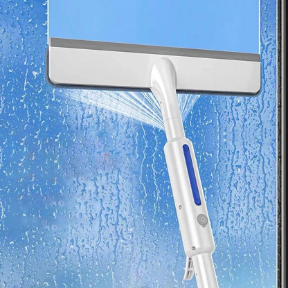 BackupMyFilesNow® 2-in-1 extended window cleaning kit with spray, double-sided squeegee, duster, and mop for professional glass cleaning.