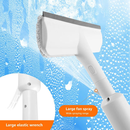 BackupMyFilesNow® 2-in-1 extended window cleaning kit with spray, double-sided glass squeegee, duster, and mop for professional window cleaning.