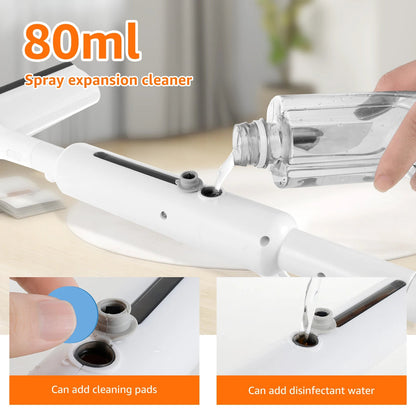 BACKUPMYFILESNOW.COM® 2-in-1 extended window cleaning kit with glass squeegee, duster, and mop for professional window cleaning.