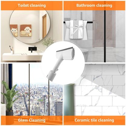 BACKUPMYFILESNOW® 2-in-1 extended window cleaning kit with spray, double-sided glass squeegee, duster, and mop for professional cleaning.
