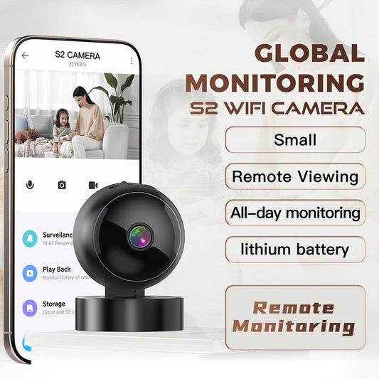 Smart 360° 4K WiFi security camera by BackupMyFilesNow.com capturing indoor outdoor surveillance with night vision and motion detection.