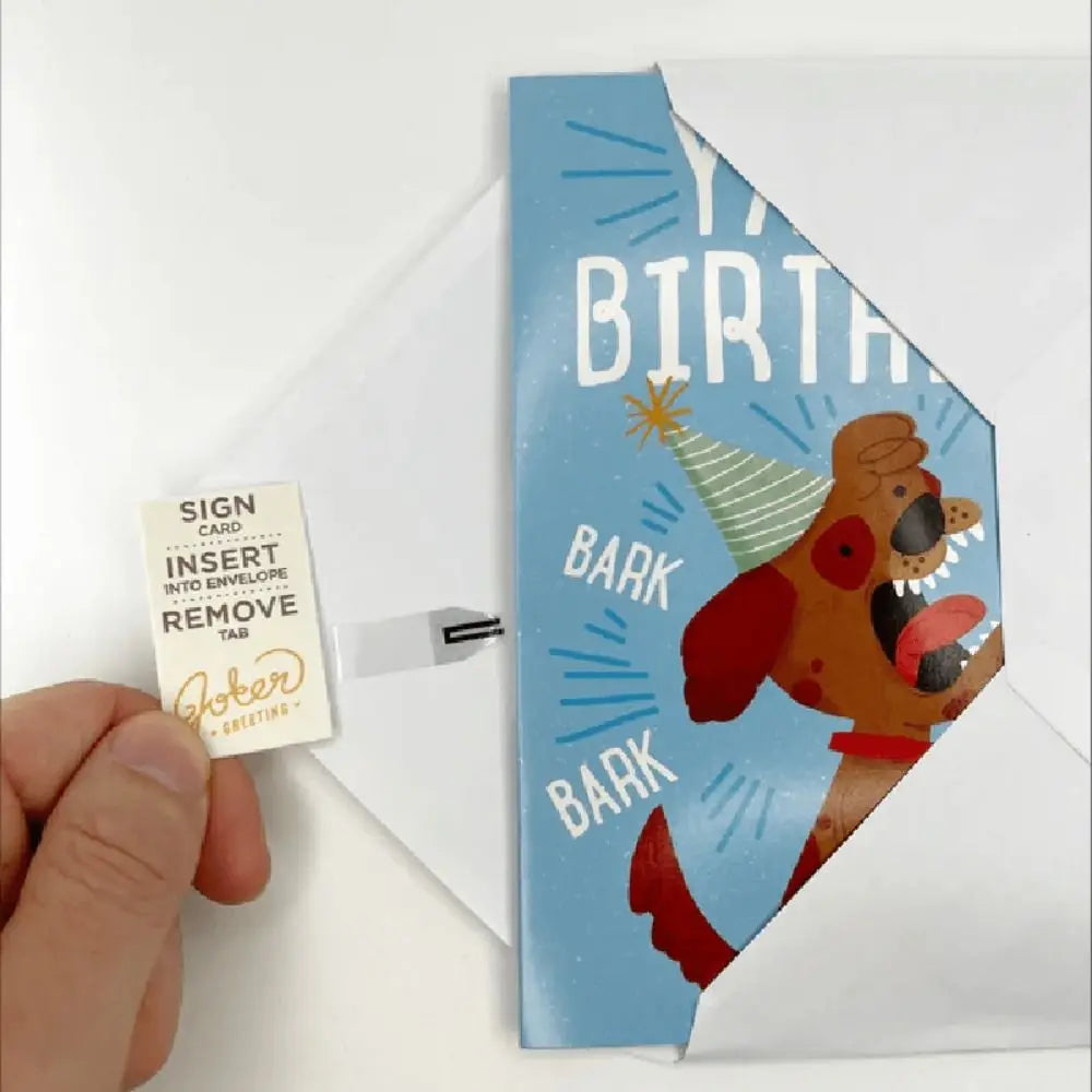 Sound prank greeting card for mom and dad from son or daughter, featuring humorous design and endless sound feature.