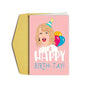 Sound prank greeting card for mom and dad from son or daughter, featuring an endless sound feature and playful design.