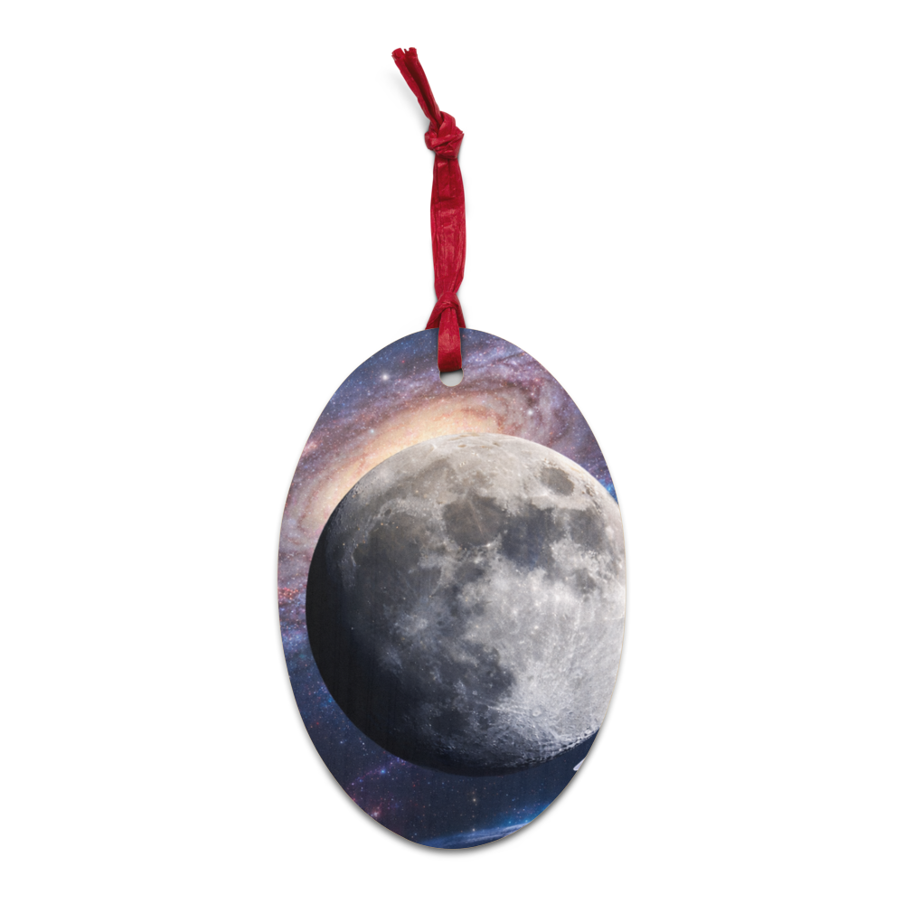 Oval wooden ornaments by BACKUPMYFILESNOW.COM® featuring smooth, polished wood surfaces and natural finish for holiday decor.