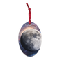 Oval wooden ornaments by BACKUPMYFILESNOW.COM® featuring smooth, polished wood surfaces and natural finish for holiday decor.