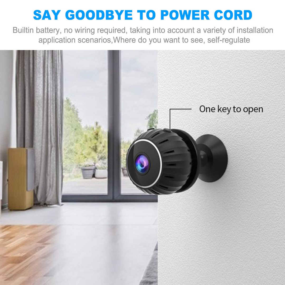 Mini hidden spy nanny camera by BackupMyFilesNow.com, wireless WiFi HD 1080P security camera for home surveillance.