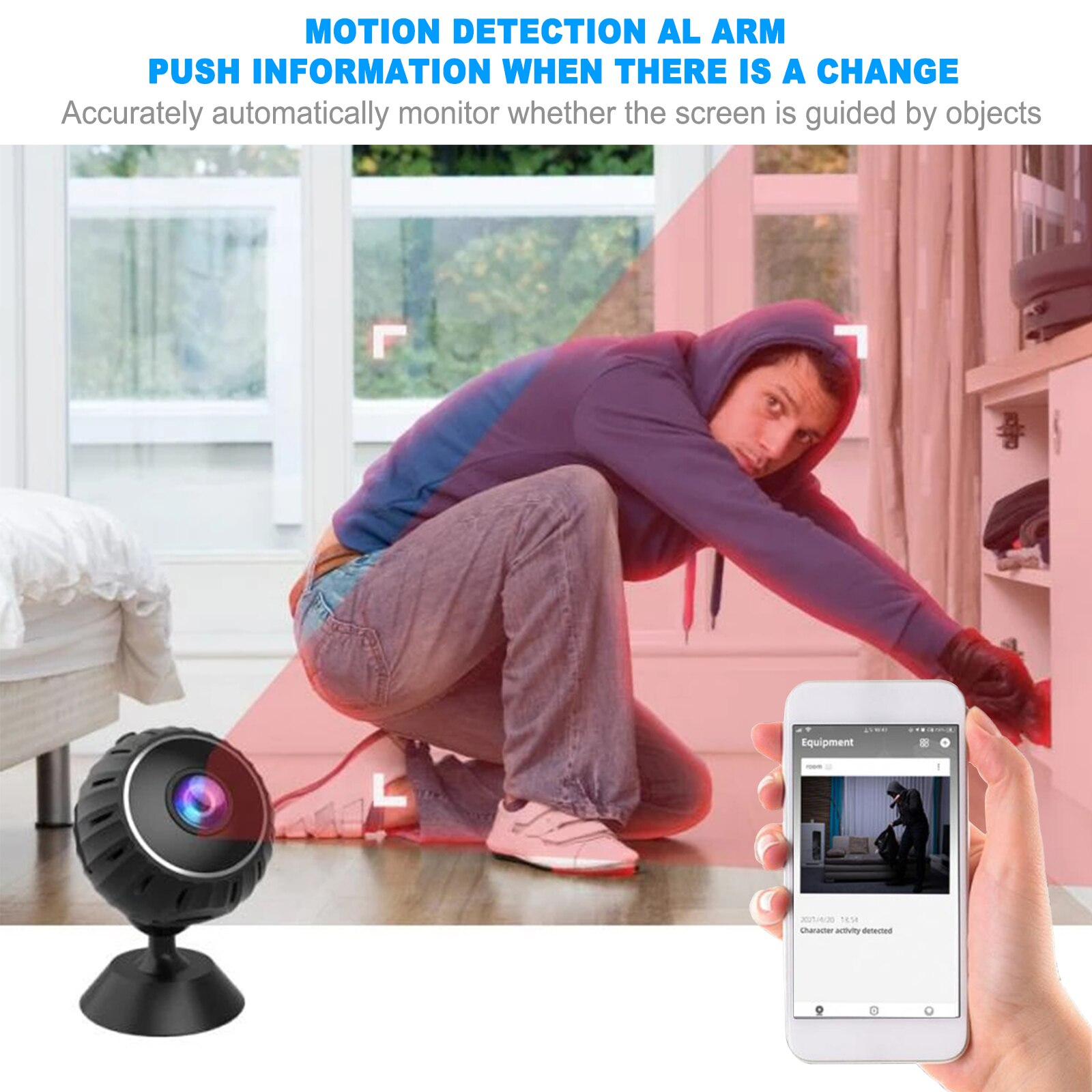 Wireless mini spy nanny camera with HD 1080P video, WiFi security, and DVR for home surveillance by BackupMyFilesNow.com