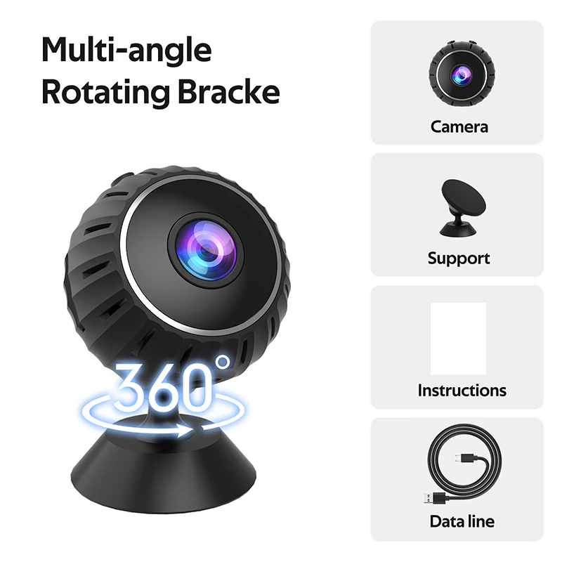 Mini hidden spy nanny camera by BackupMyFilesNow.com, wireless WiFi nanny cam with HD 1080P video and DVR for home security.