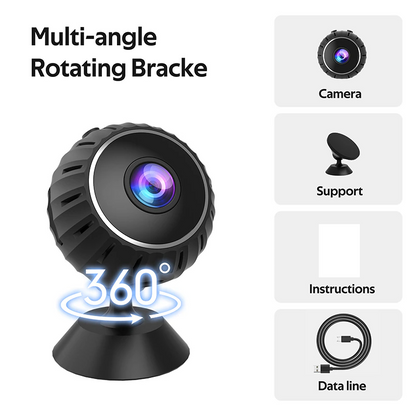 Mini hidden spy nanny camera by BackupMyFilesNow.com, wireless WiFi nanny cam with HD 1080P video and DVR for home security.