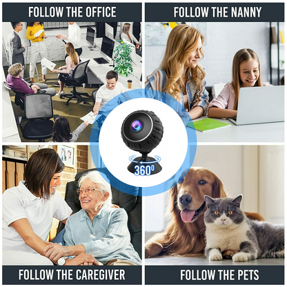 Mini hidden spy nanny camera by BackupMyFilesNow.com, wireless WiFi home security camera in HD 1080P with DVR functionality.