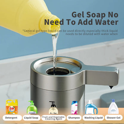 Automatic 270ml kitchen soap dispenser from BackupMyFilesNow.com, stainless steel body with sensor for touchless hand wash.