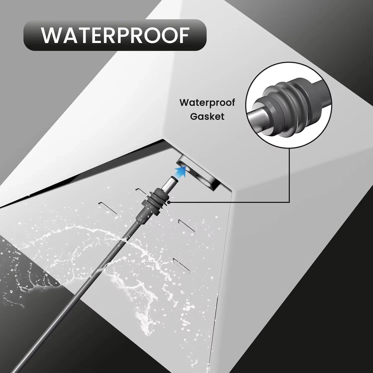 BackupMyFilesNow waterproof 10m DC male to DC male power cable for Starlink Mini 2/5/10M satellite internet system.