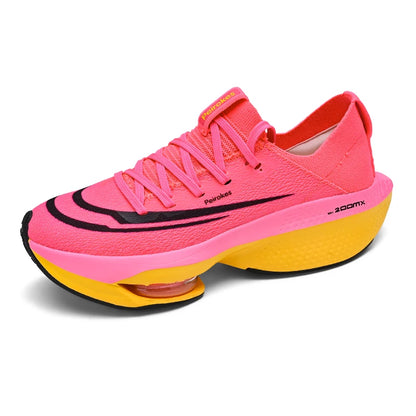 Black and blue casual sneakers for men and women, lightweight breathable outdoor running shoes with soft soles and sporty design.