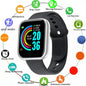 Silver smartwatch for men and women with message notifications, fitness monitor, and electronic clock for Android and iOS devices.