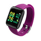 Silvery smartwatch for men and women with digital display, fitness monitor, message alerts, compatible with Android and iOS devices.