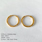 Gold-plated stainless steel large hoop earrings for women, stylish jewelry accessory suitable for Valentine's Day gift.