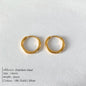 Gold-plated stainless steel large hoop earrings for women, stylish jewelry accessory perfect for Valentine's Day gift.