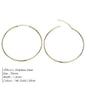 Gold-plated stainless steel large hoop earrings for women, stylish jewelry accessory perfect for Valentine's Day or everyday wear.